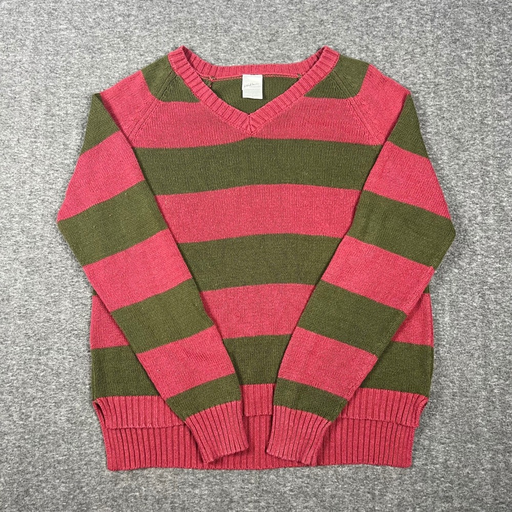 A Nightmare on Elm Street Sweater Mens Medium Red Green Freddy Krueger Knit